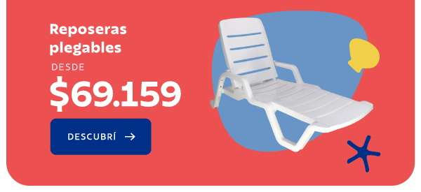 Reposeras plegables desde $69.159